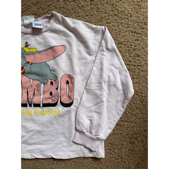 Zara Sweatshirt Kids Size 8 Pink Dumbo The Flying Elephant  Pullover Disney - Picture 2 of 5